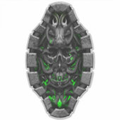 sautoir bio grenn crâne Autocollant vinyle personn (Devant)