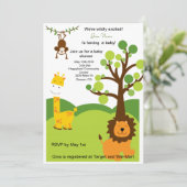 Sauvage au sujet des invitations de baby shower (Debout devant)