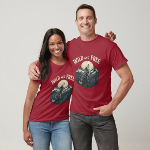 "Sauvage et Libre : Design de T-Shirt Rétro Loup d