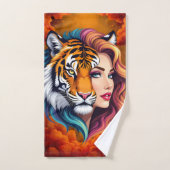 Sauvage intérieur – Déesse de l'esprit du tigre. (Serviette à main)