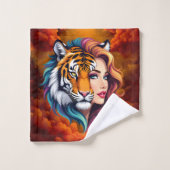 Sauvage intérieur – Déesse de l'esprit du tigre. (Gant de toilette)