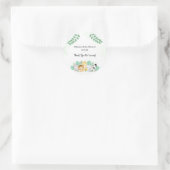 Sauvage un Baby shower classique Sticker rond (Sac)