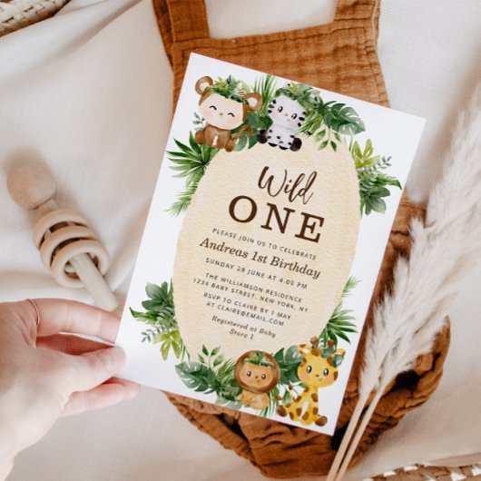 SAUVAGE UN | Invitation d'anniversaire de la jungl