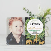 Sauvage un premier anniversaire photo invitation b (Debout devant)