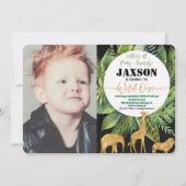 Sauvage un premier anniversaire photo invitation b (Devant)