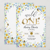 Sauvage une invitation de fleurs et de papillons s (Devant / Derrière)