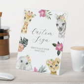 Sauvage Une Jungle Rose Panneau Texte Personnalisé (In SItu)