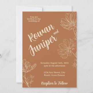 Sauvage votre Faire-part de mariage de Boho rustiq