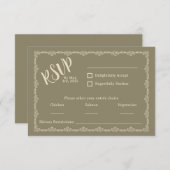 Sauvage Votre Rustique Boho Wedding Carte RSVP (Devant / Derrière)