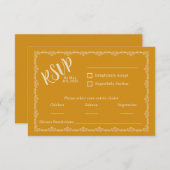 Sauvage Votre Rustique Boho Wedding Carte RSVP (Devant / Derrière)