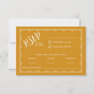 Sauvage Votre Rustique Boho Wedding Carte RSVP