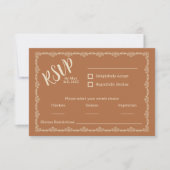 Sauvage Votre Rustique Boho Wedding Carte RSVP (Devant)