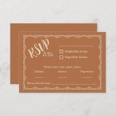 Sauvage Votre Rustique Boho Wedding Carte RSVP (Devant / Derrière)