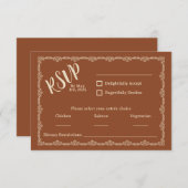 Sauvage Votre Rustique Boho Wedding Carte RSVP (Devant / Derrière)