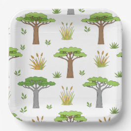 Sauvanna Arbres en Poussins Africans Papieren Bordje
