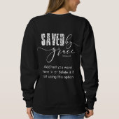 Sauvé par Grace Christian Scripture Sweatshirt (Dos)