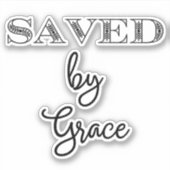 Sauvé par Grace Christian Sticker (Devant)