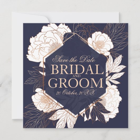 Sauvegarder la carte de date, le bleu de la tourbe (Devant)