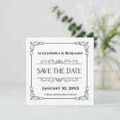 Sauvegarder La Carte Faire-part Mariage Date (Debout devant)