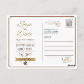 Sauvegarder la date | Carte postale d'invitation d (Dos)