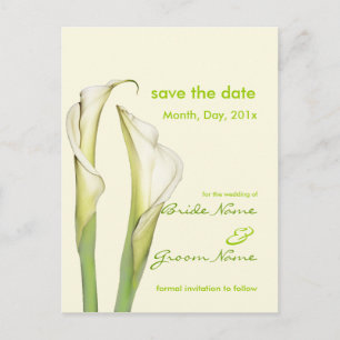Sauvegarder la date, cartes postales calla lily