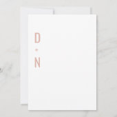 Sauvegarder la date Invitation minimaliste simple (Dos)