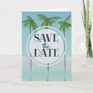 Sauvegarder la date Palmiers Tropicaux Vintage