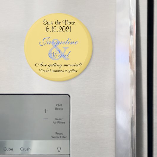 Sauver la Date Aimants Jaune Pâle Bleu (In situ (réfrigérateur))