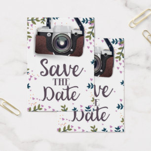 Sauver la date Appareil photo vintage
