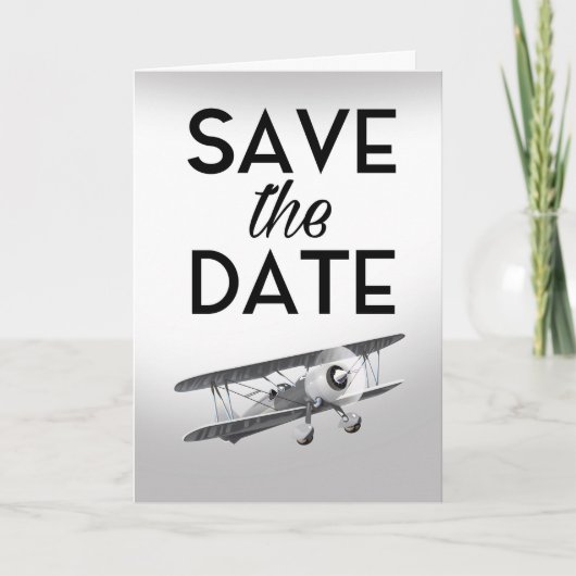 Sauver la date avion vintage (Devant)
