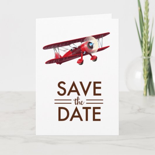 Sauver la date biplan vintage (Devant)