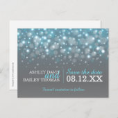 Sauver la date bulles de champagne carte de mariag (Devant / Derrière)