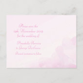 Sauver la date carte de mariage hortensia rose vio (Dos)