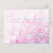 Sauver la date carte de mariage hortensia rose vio (Devant)