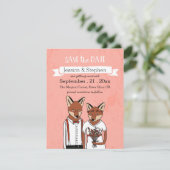 Sauver la Date - Carte de Renard en Amour (Debout devant)