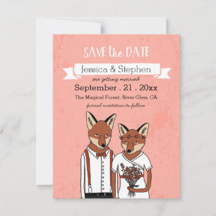 Sauver la Date - Carte de Renard en Amour