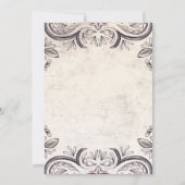 Sauver la date, carte plate RUSTIC ROSE (Dos)