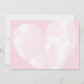 Sauver la date Cœur d'aquarelle blanche sur carte (Dos)