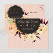Sauver la date - Invitation de mariage (Devant / Derrière)
