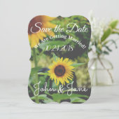 Sauver la Date Invitation de Mariage Tournesol (Debout devant)