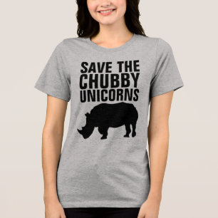 SAUVER LES UNICORNES DE CHUBBY T-shirts amusants