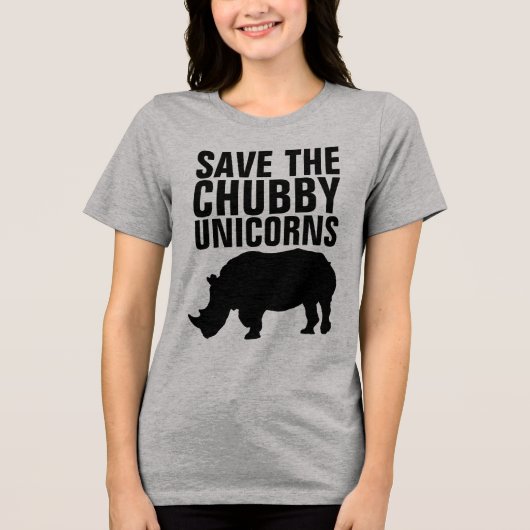 SAUVER LES UNICORNES DE CHUBBY T-shirts amusants (Recto)