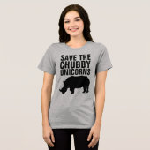 SAUVER LES UNICORNES DE CHUBBY T-shirts amusants (Recto plein)