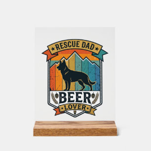 Sauver Papa Amateur de Bière Chien Vintage Coucher