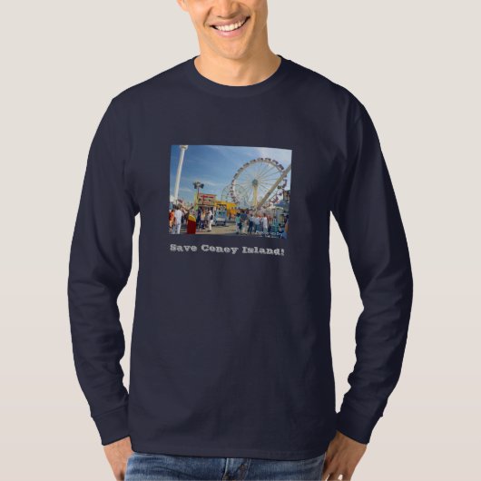 Sauvez Coney Island ! T-shirt à manches longues po (Devant)