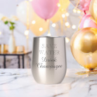Sauvez de l'eau Boire Champagne drôle