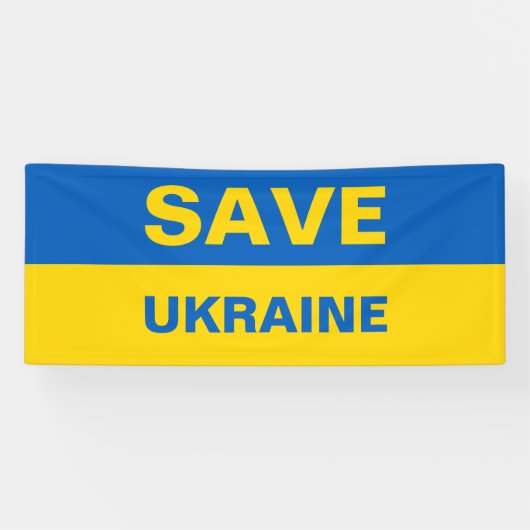 Sauvez la bannière du drapeau ukrainien (Horizontal)