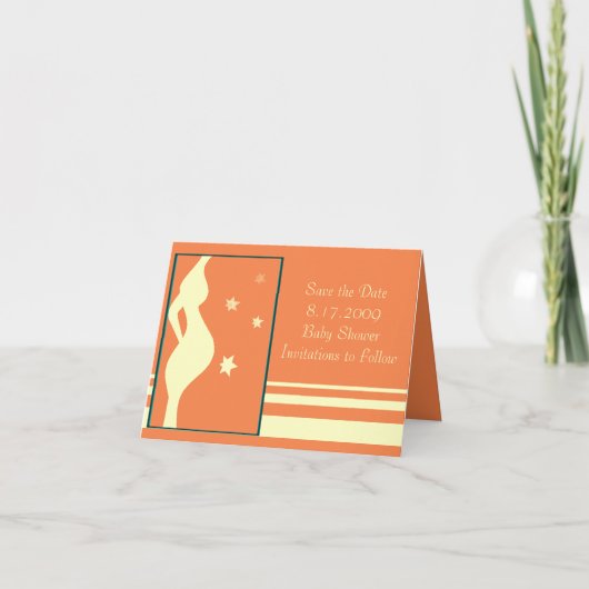 Sauvez la carte de baby shower de date (Devant)