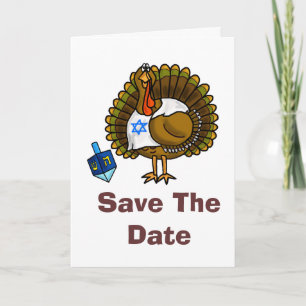 Sauvez la carte de voeux de Thanksgivukkah de la