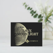 Sauvez la carte postale de clair de lune (Debout devant)